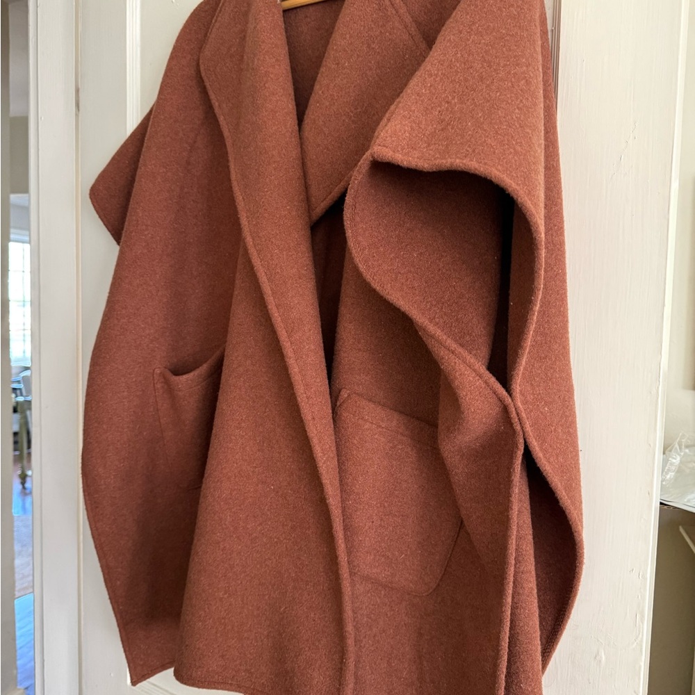 LOFT Warm Brown Cape Jacket